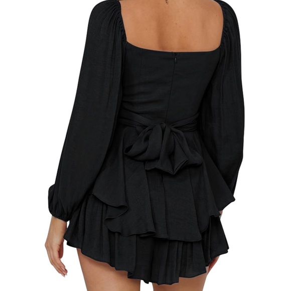 Mannice Women’s Tie Back Shorts Romper - Picture 4 of 11